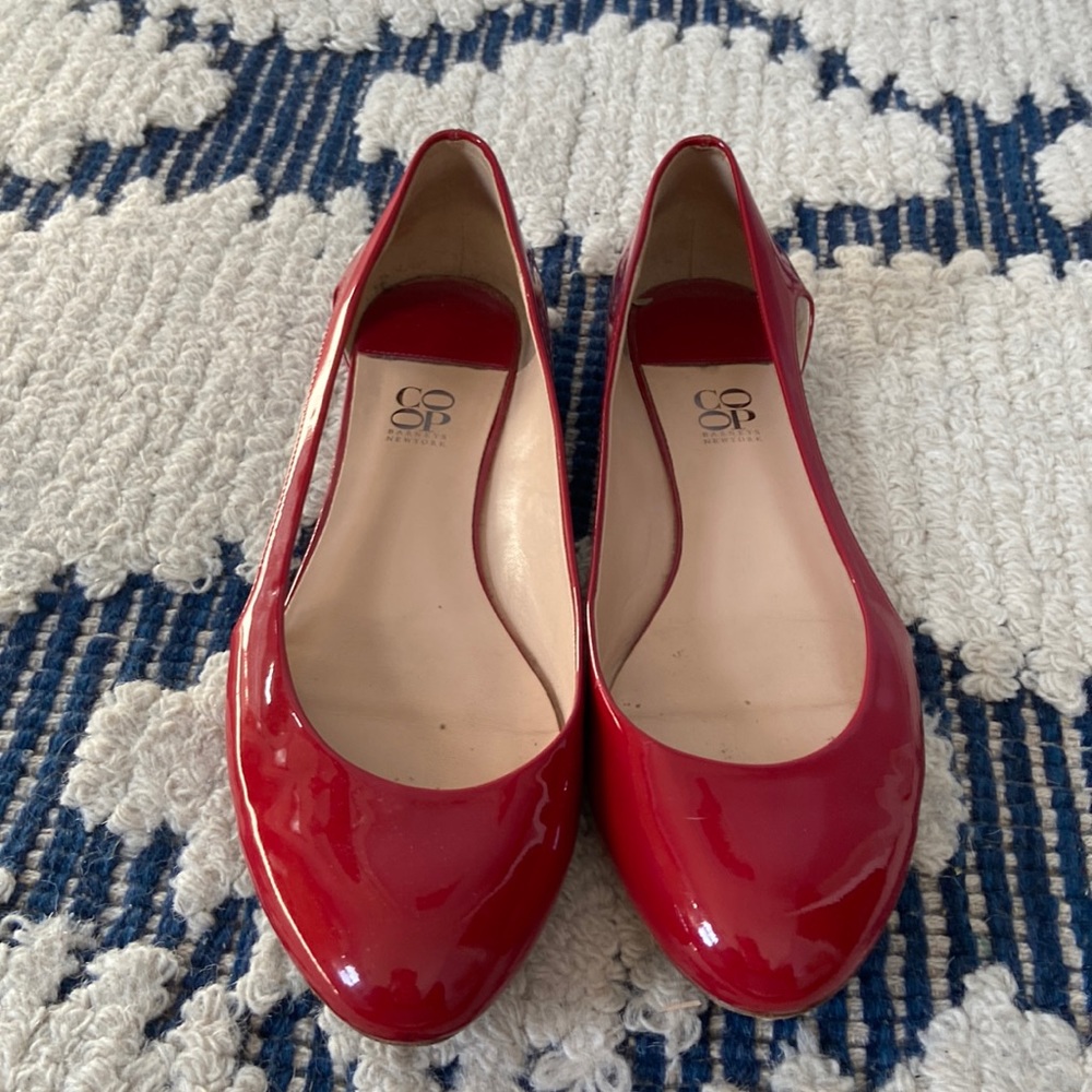 Barneys New York CO-OP Red Patent Leather Flats